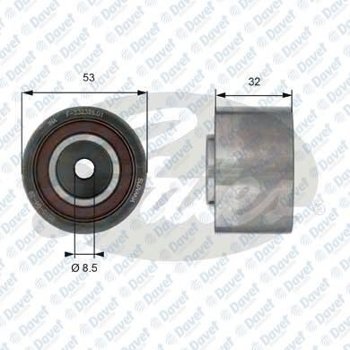 GATES T42179 Eksantrik Gergi Rulmani Volvo S40 06 10 S80 S60 Xc70 Xc90 C30 06 10 V40 12 V50 V60 Xc60 V70